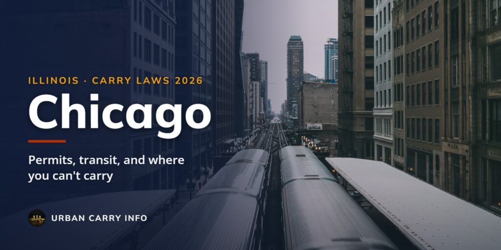 Concealed carry laws in Chicago, Illinois for 2026: permits, transit, and where you can't carry