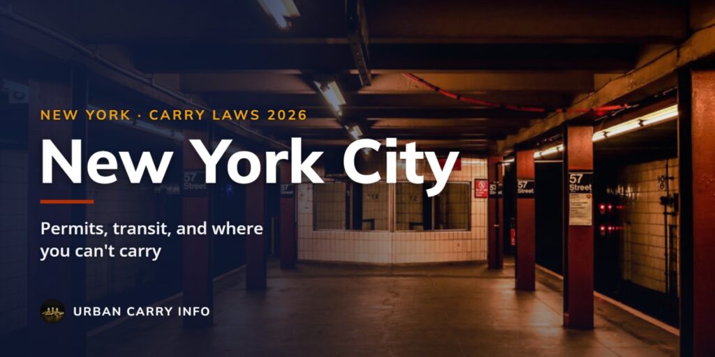 Concealed carry laws in New York City for 2026: permits, transit, and where you can't carry